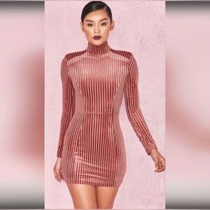 House of CB casadei antique rose velvet mini dress size medium
